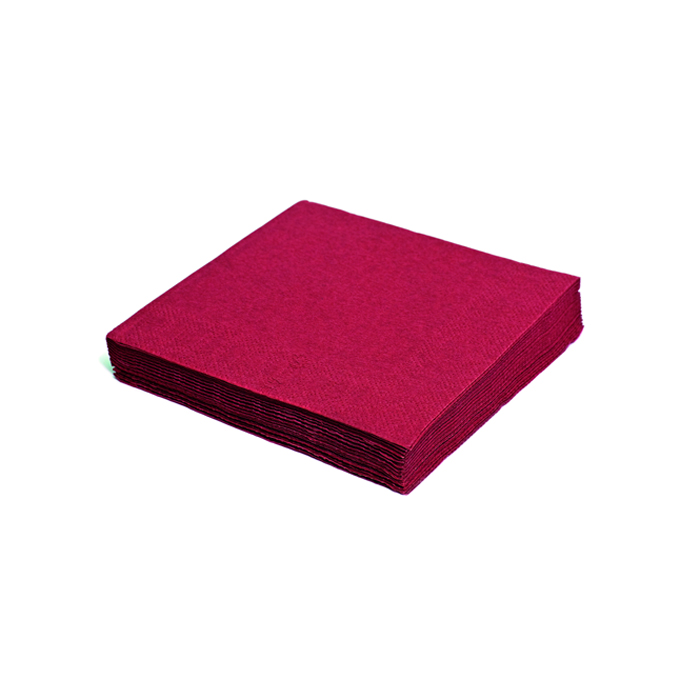 Papírové ubrousky 33 x 33 cm, 1-vr., bordó, 100 ks