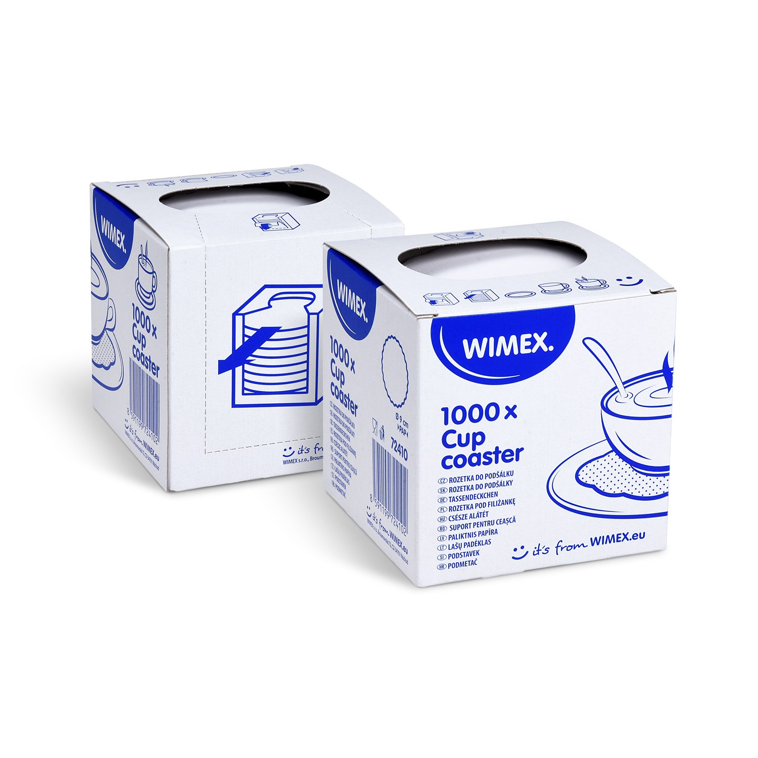 rozetky 9cm/1000ks/1-vr. bílé