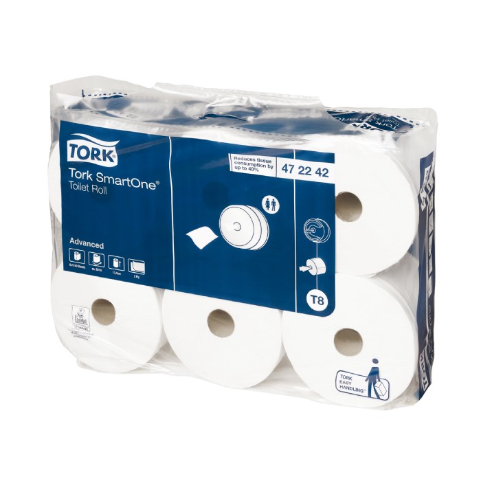 Toaletní papír SmartOne 2vrstvý, návin 207 m, bílý.