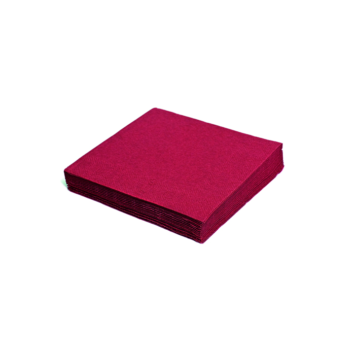 Papírové koktejlové ubrousky 24 x 24 cm, 2-vr, bordó, 250 ks