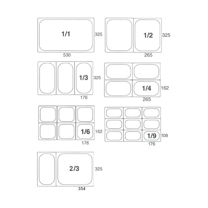 Gastronádoba STANDARD z polypropylenu GN 1/6 - 200 mm