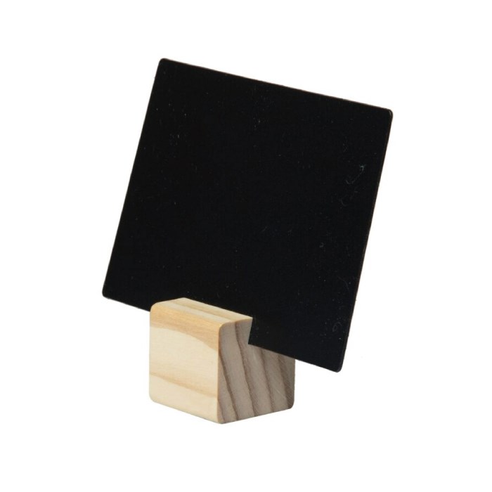 Sada dřevěných stojánků 6 ks s tabulkami A7, 6 ks a popisovačem