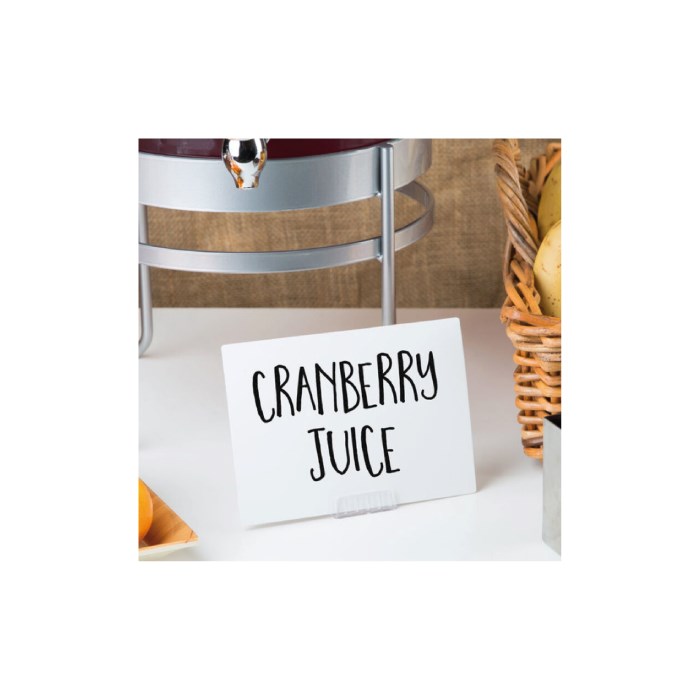 Malá tabulka popisovací TAG A6  20ks + 1x popisovač a 6x stojánek, černá