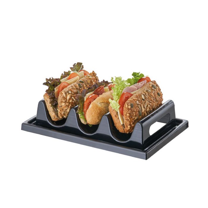 Držák na bagety, 3 přihrádky, 33 x 19,5 cm, plast