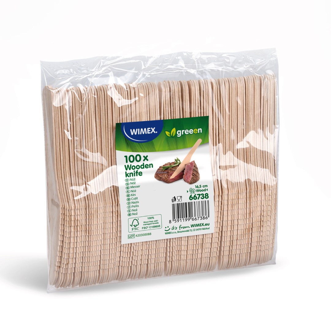Nůž ze dřeva 16,5 cm 100 ks