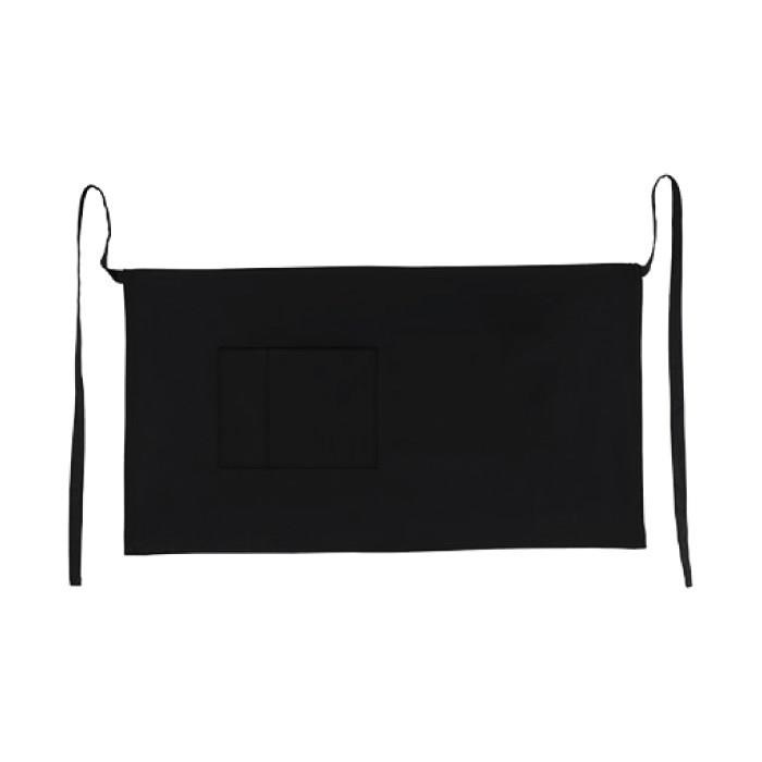 Kuchařská zástěra krátká s kapsou 50 x 90 cm, černá