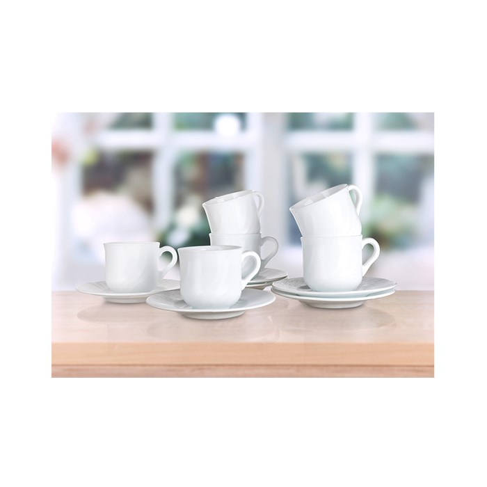 EBRO šálek s podšálkem 25cl - opálové sklo