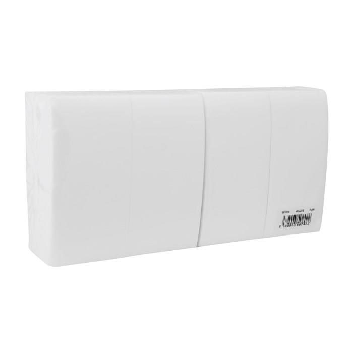 Papírové ubrousky Exclusive (P2P), 2-vrstvé, bílé, skládání 1/8, 39 x 39 cm / 100 ks