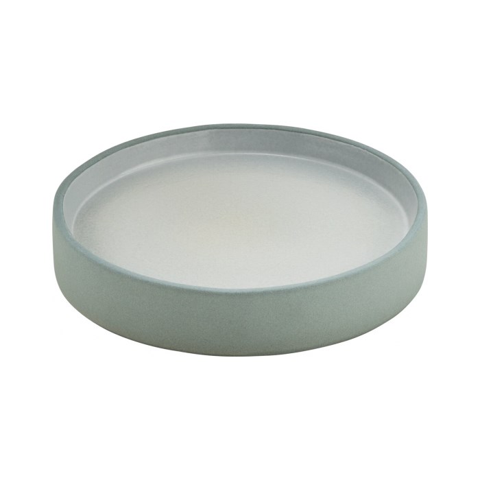 Podšálek/talíř 2v1, 16 cm, šedá/bílá