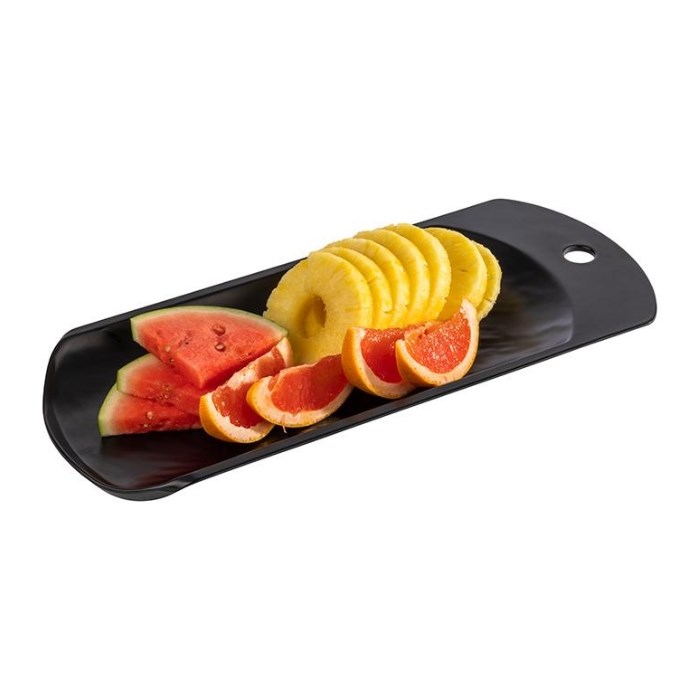 Melaminový podnos, 41 x 18,5 cm, černý