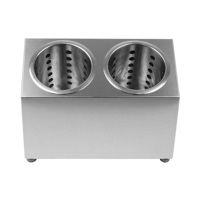 Nerezový zásobník na příbory s 2 košíky