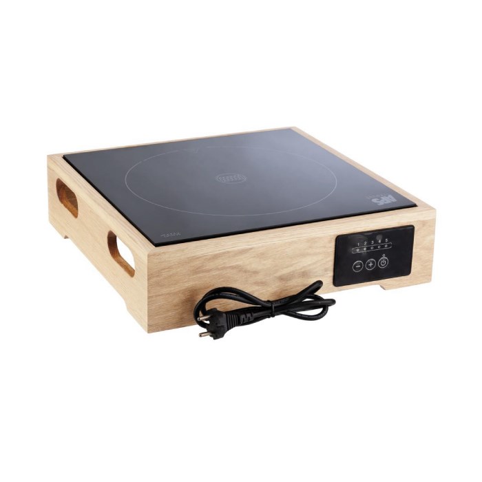 Indukční deska s dřevěným rámem