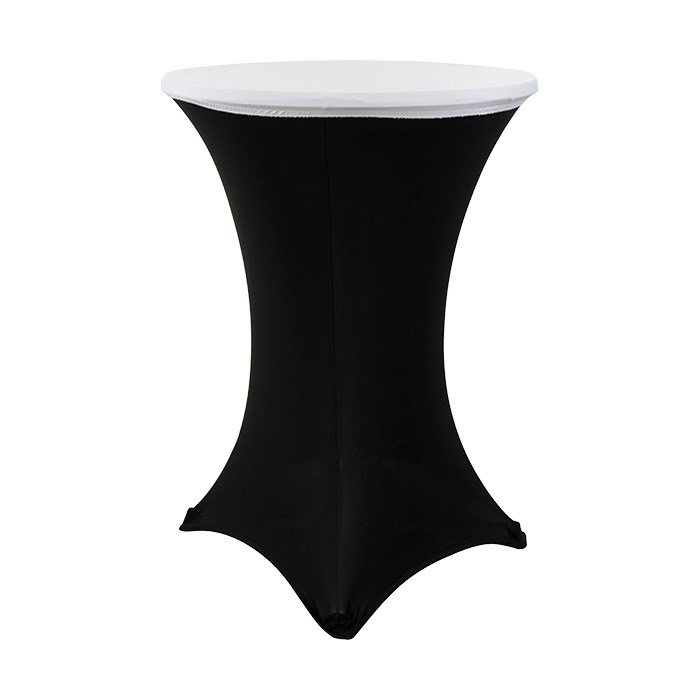 Potah na desku bistro stolu, 80 cm, bílý, strečový