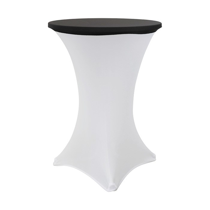 Potah na desku bistro stolu, 80 cm, černý, strečový