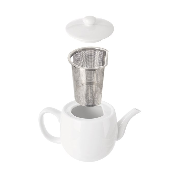 Porcelánová konvička s nerezovým filtrem, 0,74 l