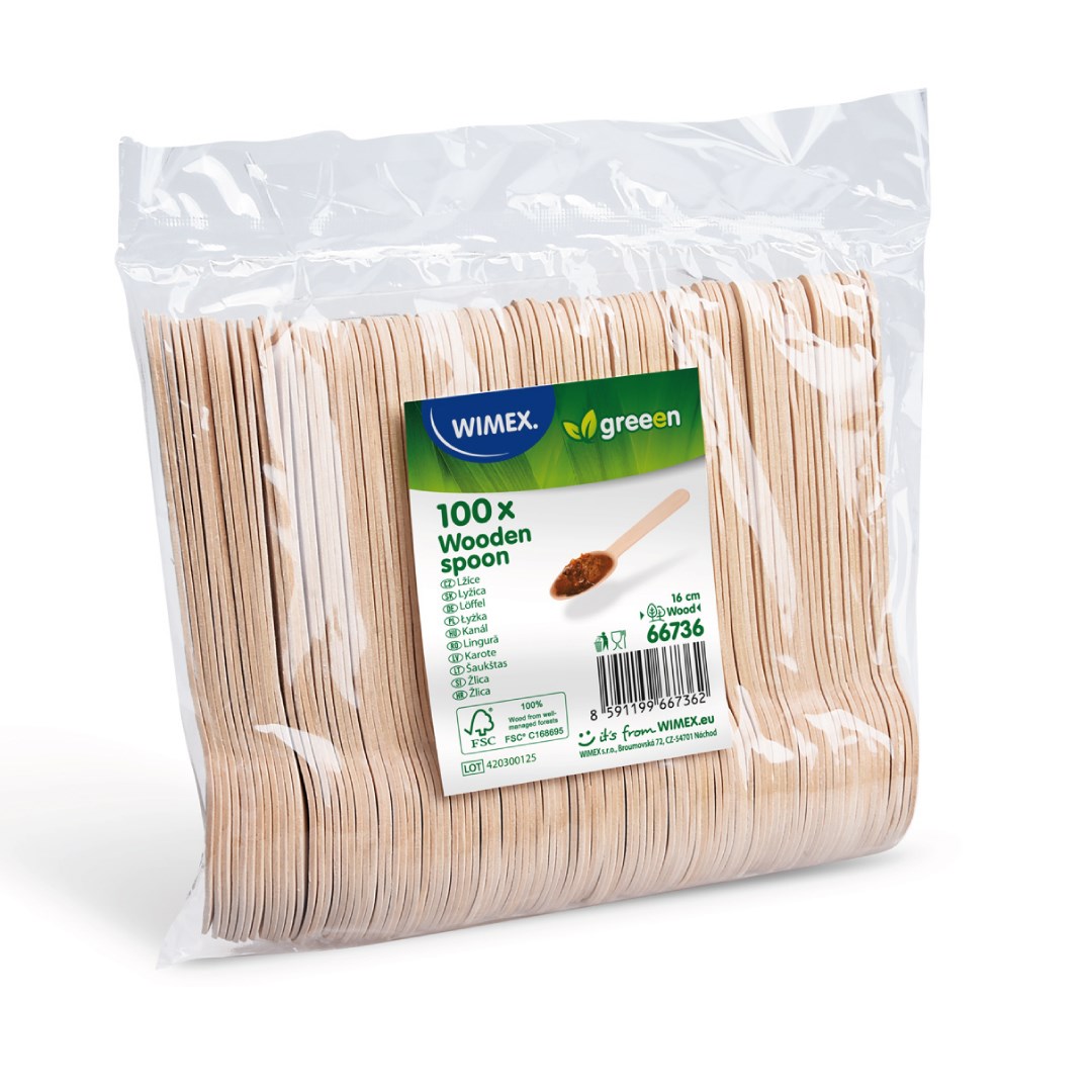 Lžíce ze dřeva 16,5 cm 100 ks