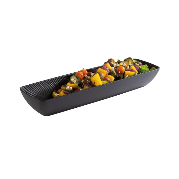 Melaminová mísa NERO GN 2/4, 53 x 16,2 x 8 cm, černá