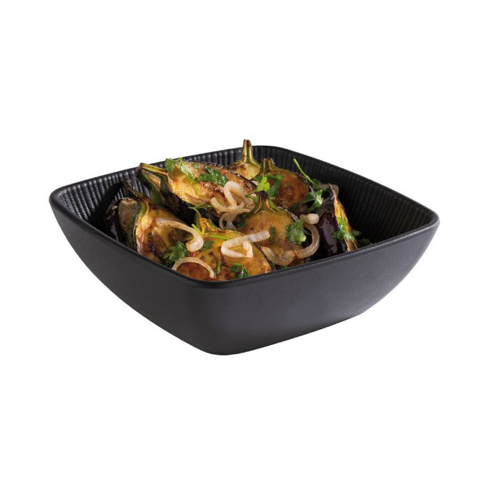 Melaminová miska NERO 0,6 l, 16,5 x 16,5 x 5,5 cm, černá