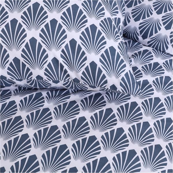 Ložní souprava TREND Modrý vějíř, 140 x 200 cm + 70 x 90 cm