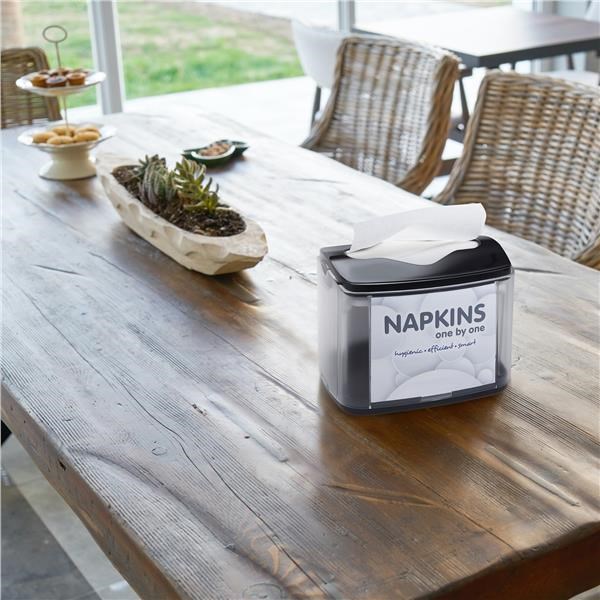 Zásobník na ubrousky Interfold (N4), stolní, černý plast
