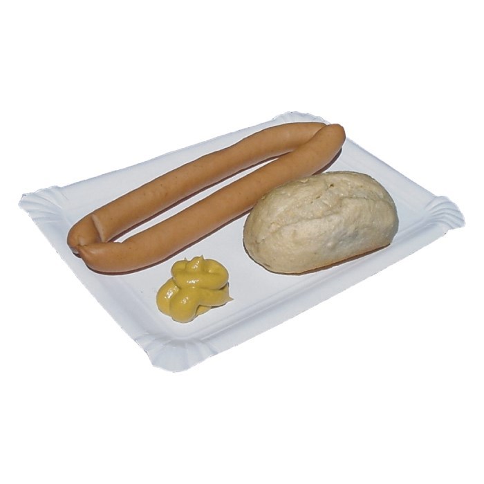 Papírový tácek 16 x 22 cm, bílý, 100ks