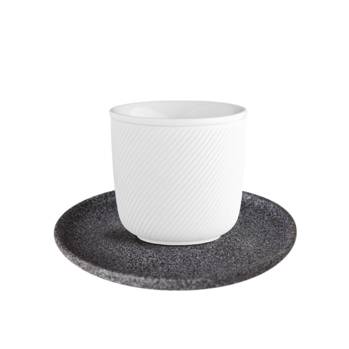 DOUBLEWALLS Porcelánový dvoustěnný šálek TWIST raw, 180 ml