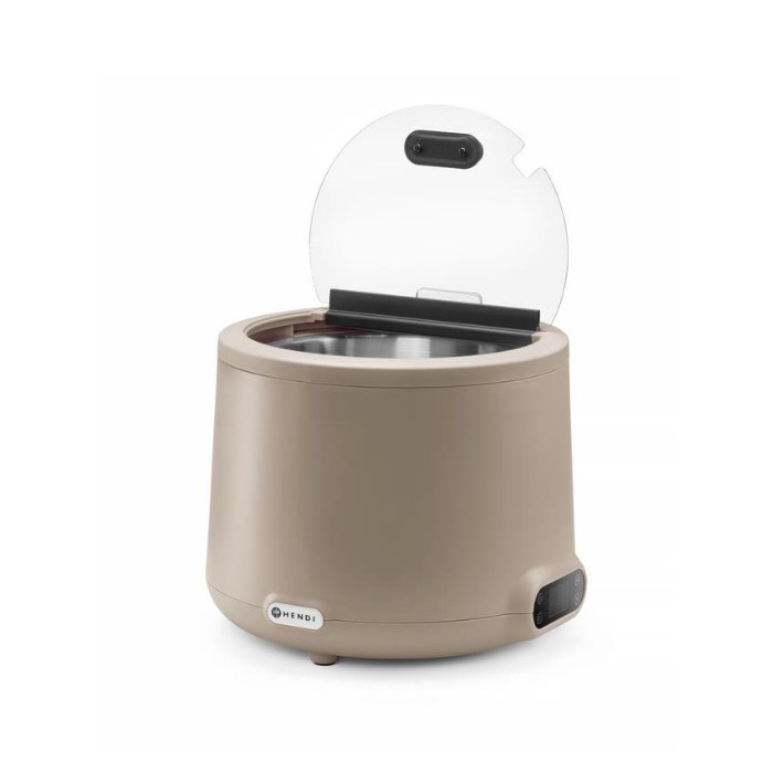 Hrnec na polévku UNIQ 8 l, elektrický se skleněným víkem, béžový