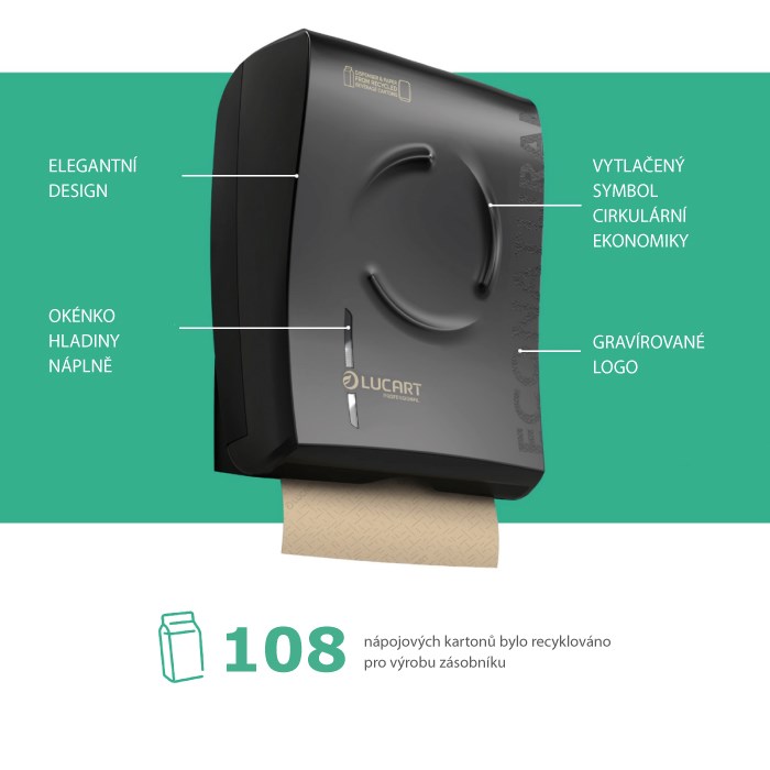 Zásobník EcoNatural FLOW na toaletní papír skládaný bílý