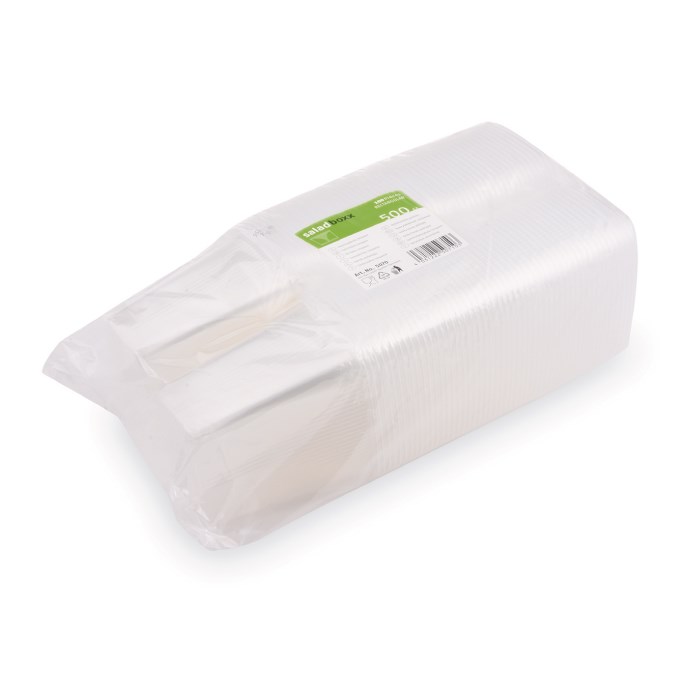 Hranatá průhledná miska 0,5 l, 100 ks, PP