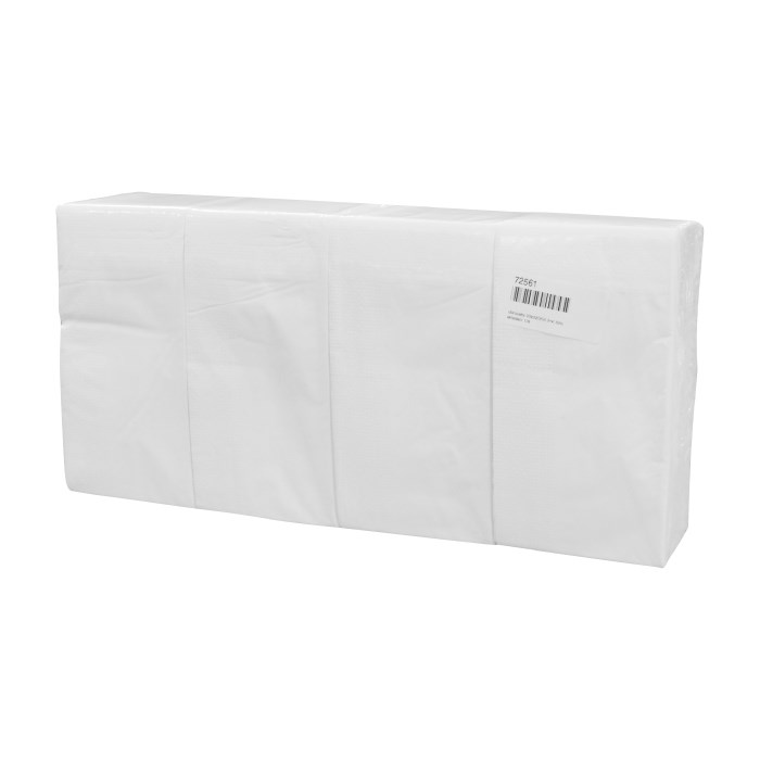 Papírové ubrousky 33x32cm skládání 1/8, 2-vr., bílé, 250 ks