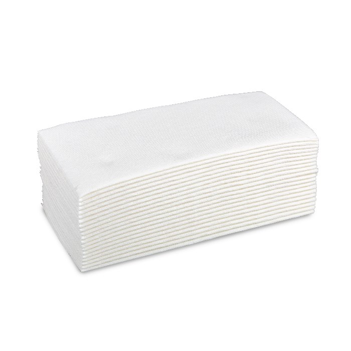 Papírové ubrousky 39 x 39 cm, 3-vr., bílé, skládání 1/8, 200 ks