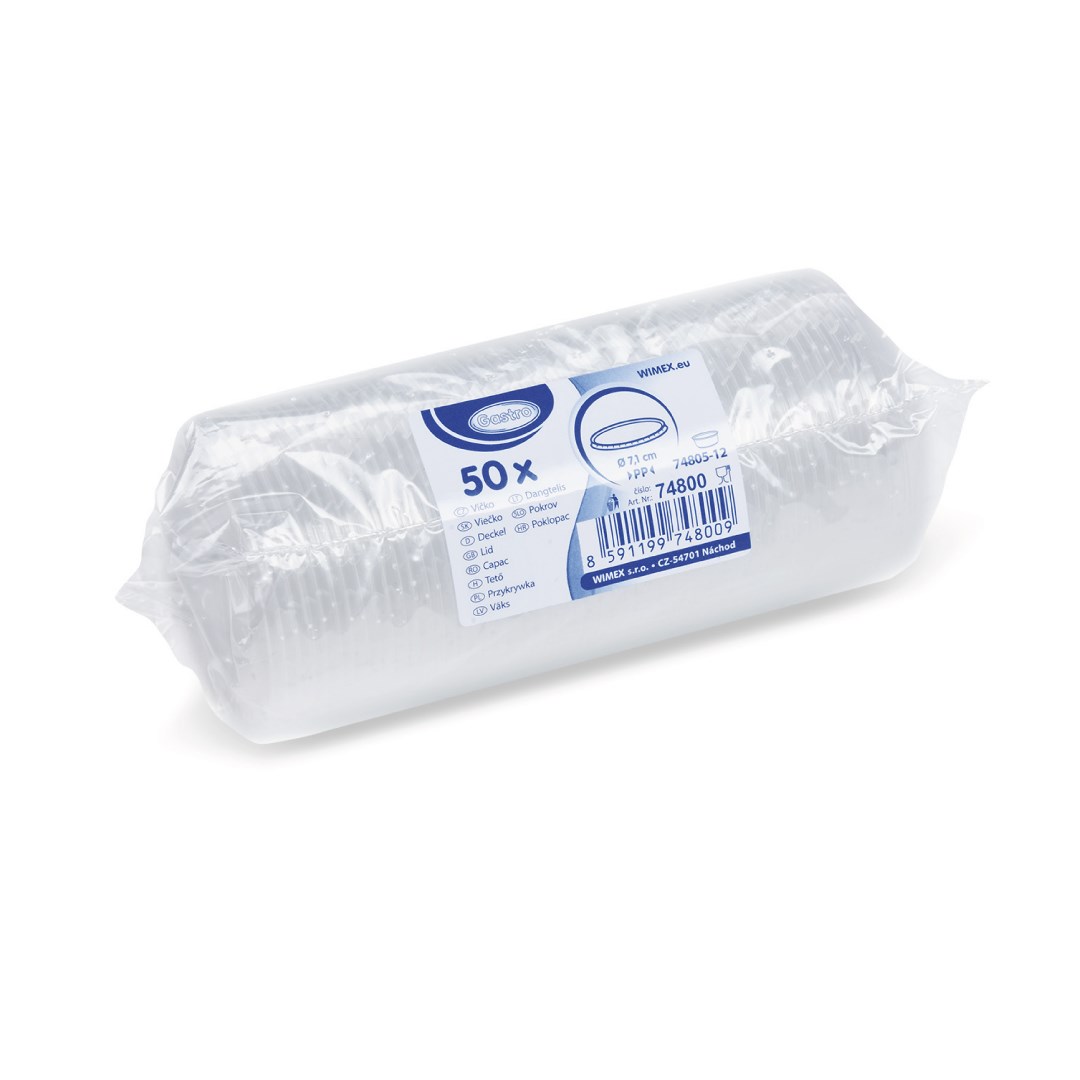 Víčko pro misku 146422 - 146425, průhledné, 50 ks, PP