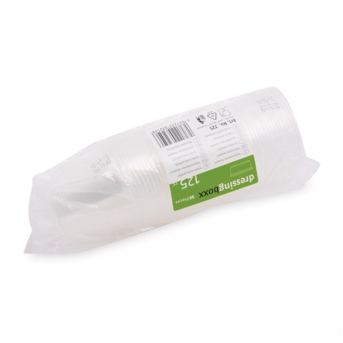 miska dresingová 125 ml, 50ks průhledná (PP)