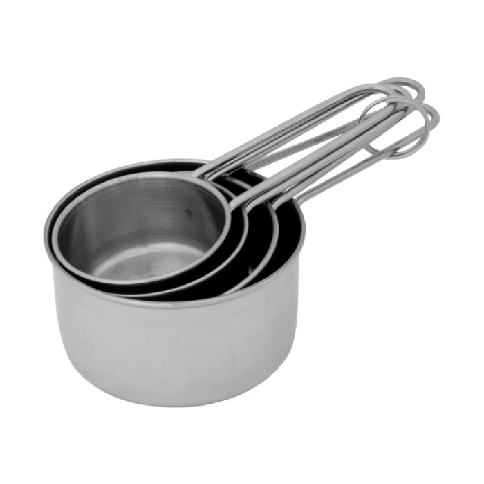 Odměrka s rukojetí, sada 4 ks, nerez - 60 / 80 / 125 / 250 ml