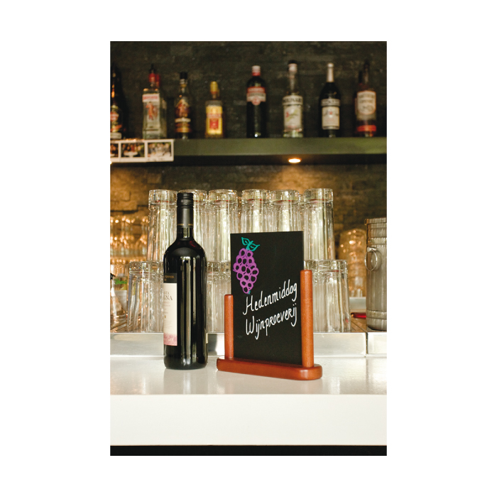 Stolní stojánek s tabulkou střední ELEGANT 23 x 20 x 6 cm, barva mahagon