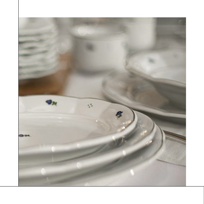 Hluboký talíř BENEDIKT modrá házenka 24 cm