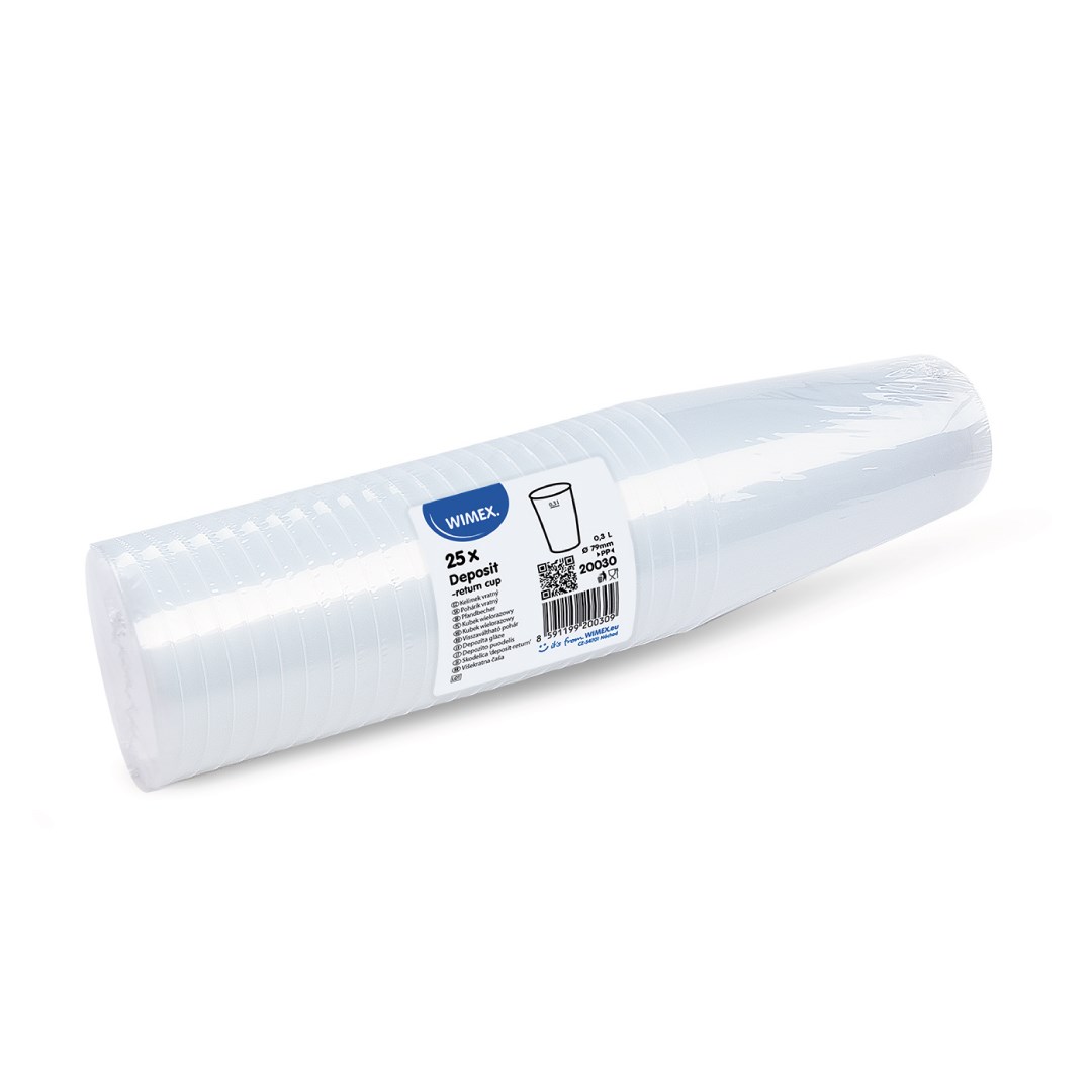 Vratný plastový kelímek 0,3 l, 25 ks