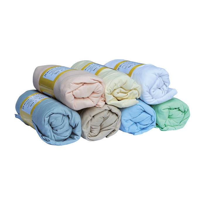 Prostěradlo JERSEY COMFORT, 90 x 200 x 22 cm, bílé, s gumou, 180g/m2, 100% bavlna