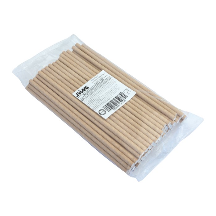 brčka papírová JUMBO 25 cm, O 8 mm 100 ks kraft