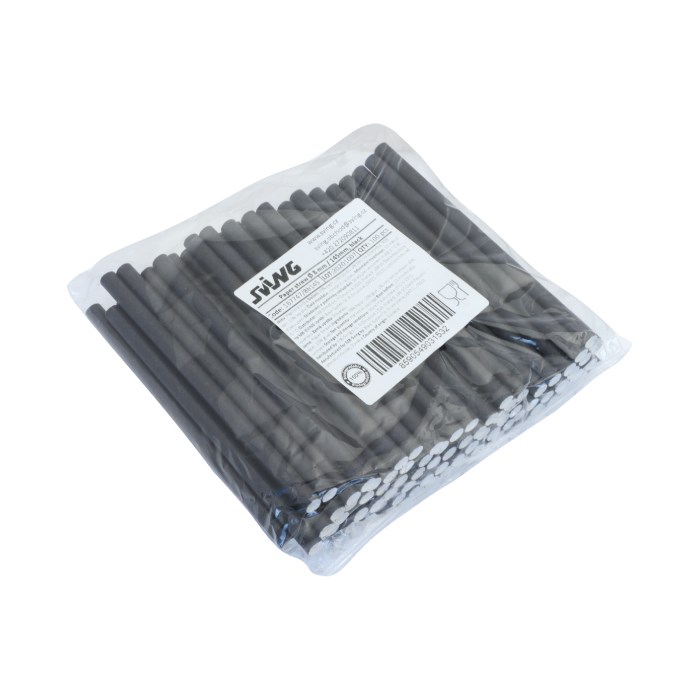 brčka papírová koktejlová JUMBO 14,5 cm, O 8 mm 100 ks černá