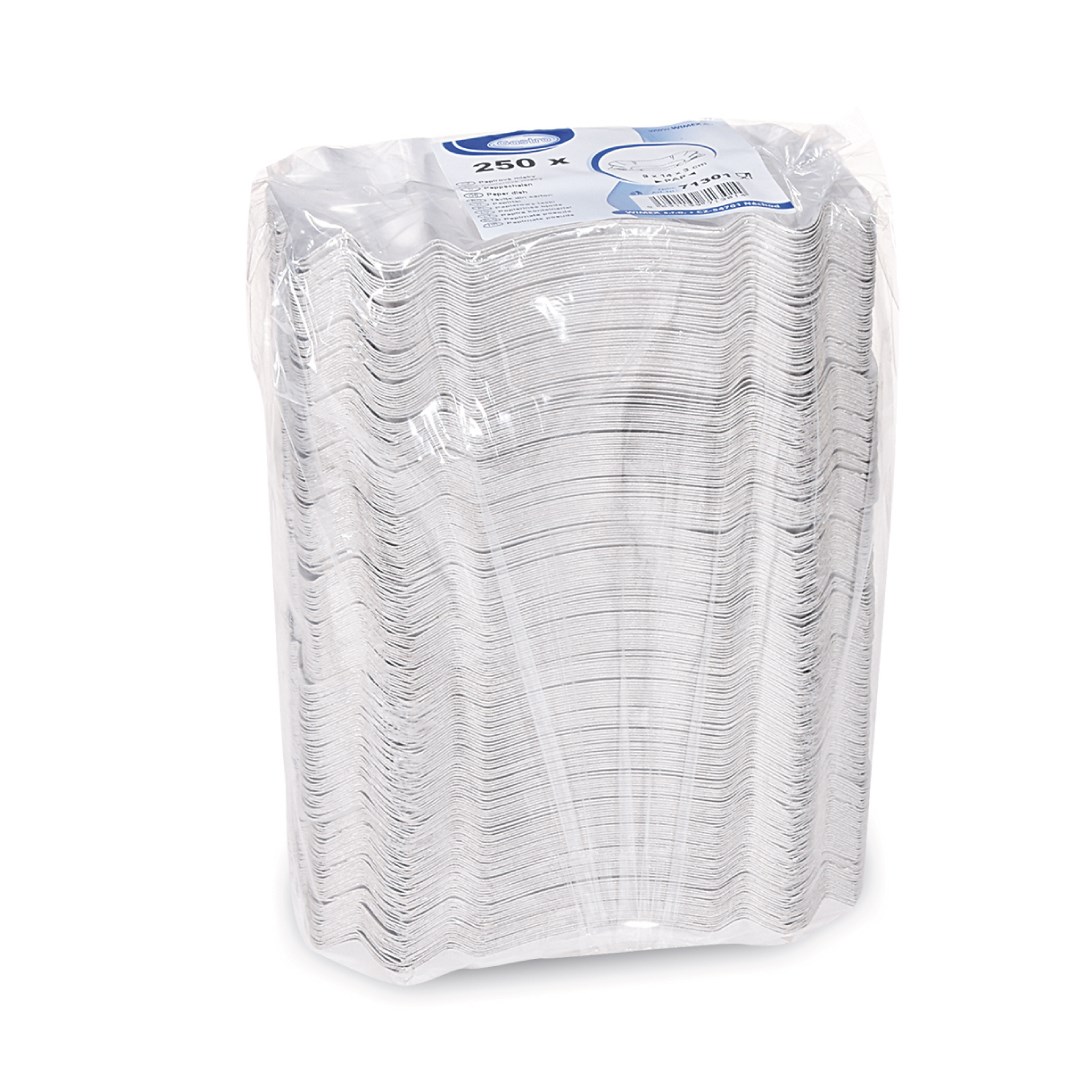 Papírová miska hranatá, nepromastitelná 9 x 14 x 3 cm, 250 ks