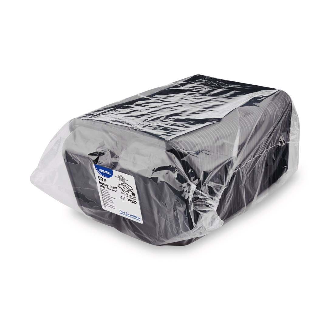 Zatavovací miska, 2-dílná černá (PP), 227 x 178 x 50 mm / 50 ks