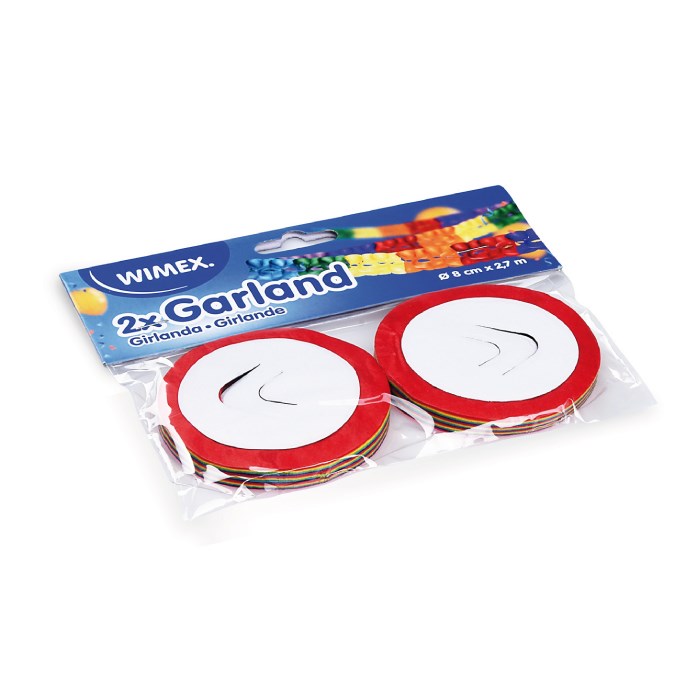 Papírová girlanda, š. 8 cm, 2,7 m / 2 ks