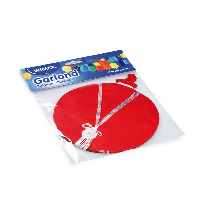 Papírová girlanda Balónky, 4 m, průměr 20 cm