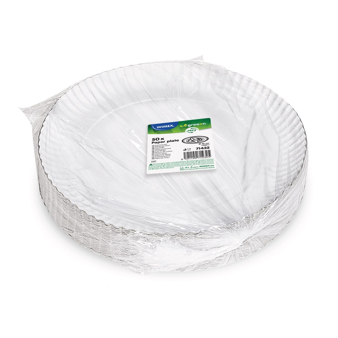 papírové talíře hluboké 32 cm 50ks