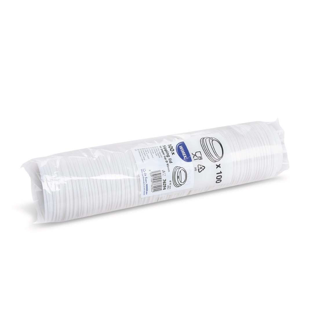 víčko vypouklé bílé pro papírové kelímky prům 90mm 100ks (PS)