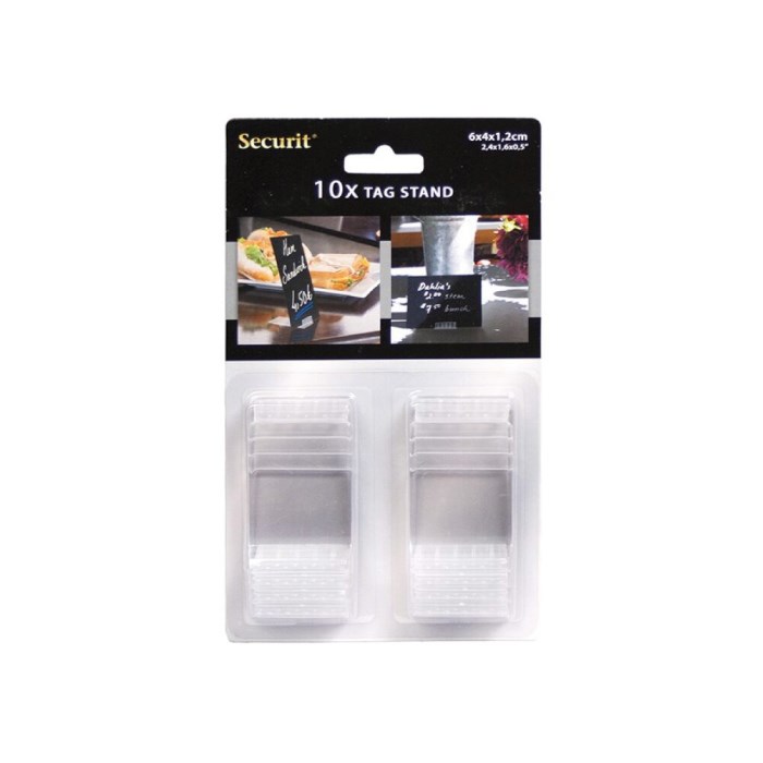 stojánek k popisovacím tabulkám TAG 10ks transparentní