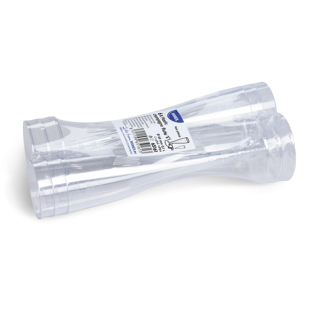 Pohárek na sekt, krystal 0,1l, (PS), 6 ks