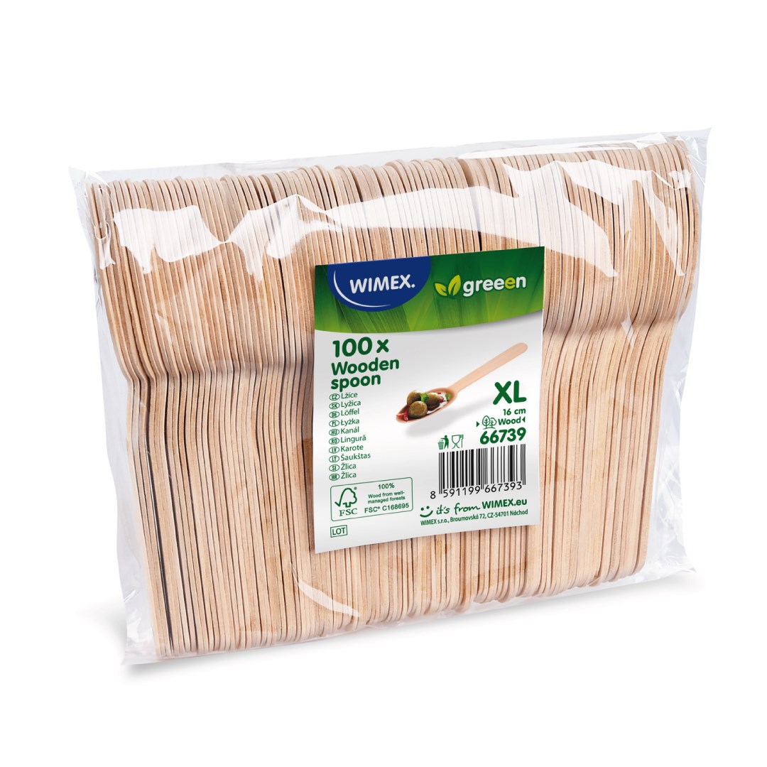 lžíce ze dřeva XL 16cm /100ks