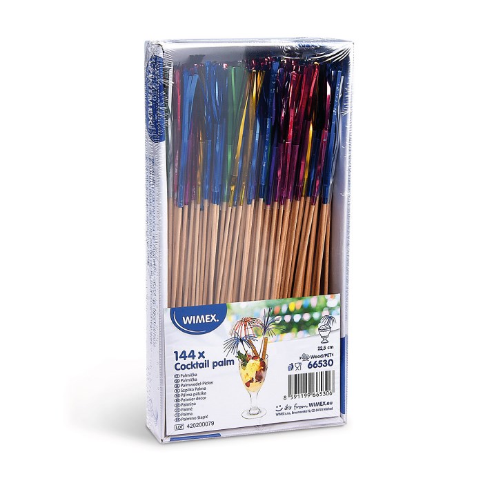 dekorace palmičky 225 mm/144 ks lesklé